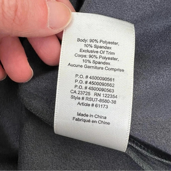 Aritzia Wilfred Free Grey Faux Suede V Neck Shift Dress M - Picture 4 of 7